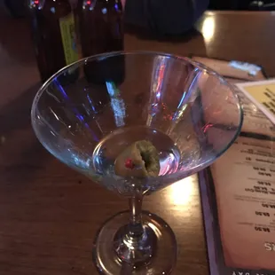 My martini is almost gone.  Time for a refill