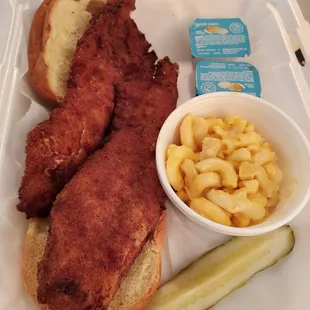 Fish Sandwich and Mac