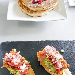 Clubhouse Pancakes &amp; Smashed Avocado Toast