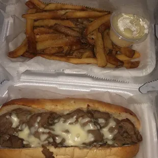 Truffle Parm Fries The Italian Sandwich  Onion Rings Basket