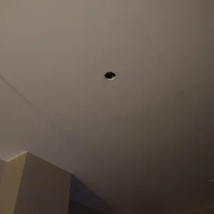 Hole in ceiling