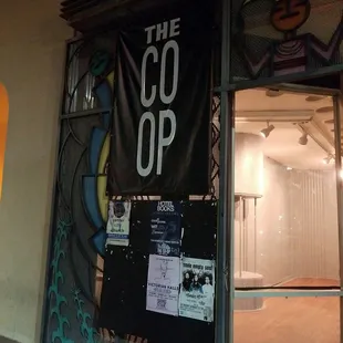 the entrance to the building