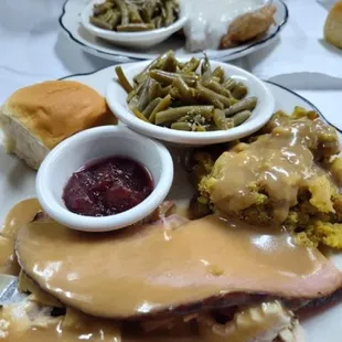 Sunday Special Turkey, Ham and cornbread dressing