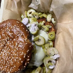 Olive burger