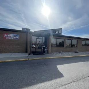 the front of the restaurant