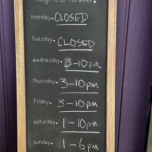 Operating hours