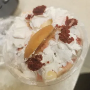 a dessert in a cup