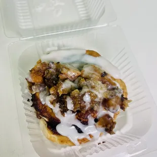 Cinnamon Roll with Sweet Potato cobbler.