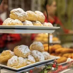 a display of pastries
