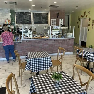 Seating inside