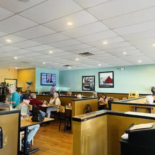 people eating in a restaurant