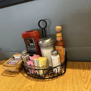 Table items ready for guests