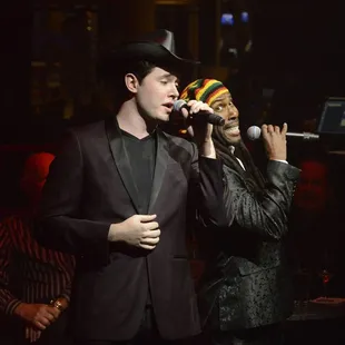 Daniel Emmet and Eric Jordan Young having some onstage fun