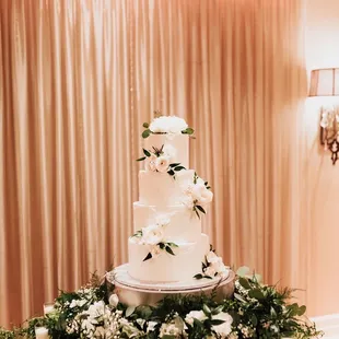a wedding cake on a table