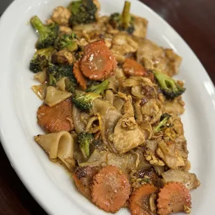 Pad See Ew: (ordered no spice because their spice is usually on the hotter side) good savory flavor; a tad on the salty side for me