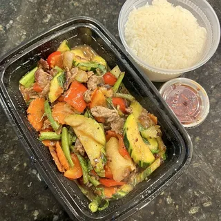 Ground Chicken Basil W/ Fried Egg