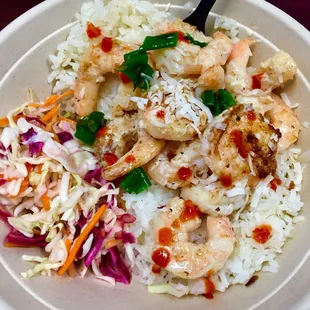 Coconut shrimp rice bowl