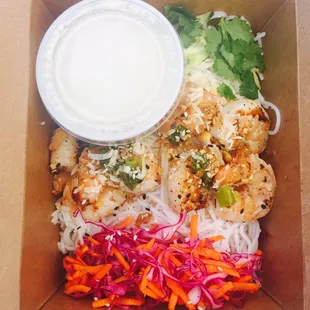 Coconut shrimp rice noodles. So good