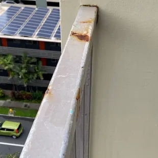 More rust from the dripping AC.