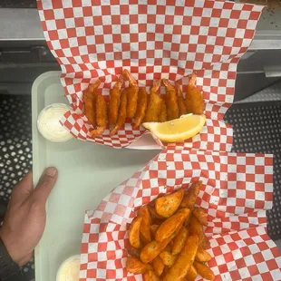 food, fish and chips