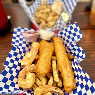 Combination - Shrimp, Fish, and Fries