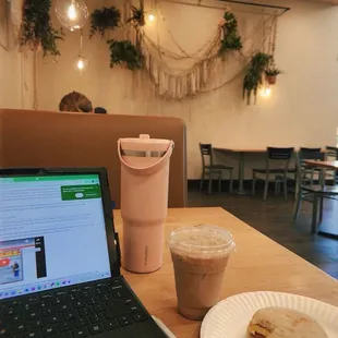 chai with oat and chorizo breakfast