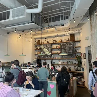people eating and drinking