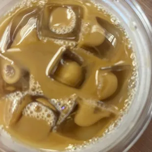 Iced coffee with oat milk
