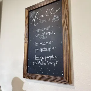 Fall flavors September 2024