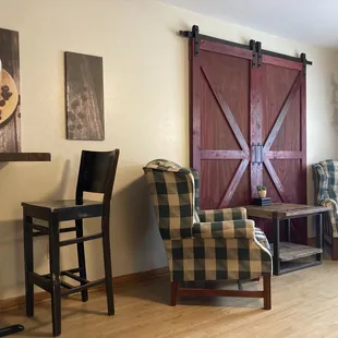 One of the comfortable seating areas at the Coffee Bar