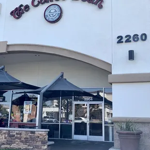 the front of the building