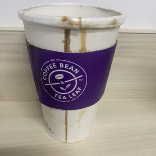 Americano semi hot and the cup is dripping and the lid does not close properly. HORRIBLE!!!