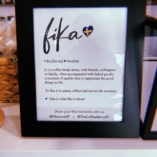 sign in coffee shop