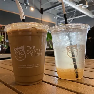 Iced Sweet Milk Coffee &amp; Iced Honey Pear Tea @tiffhuangry