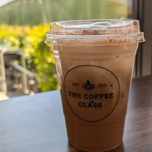 Ice Tiramisu Latte w almond milk