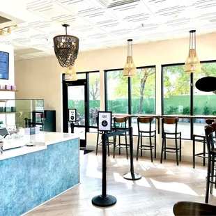 Counter and seating area