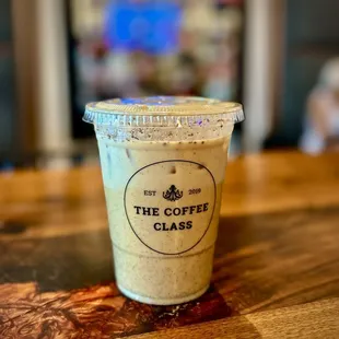 Fall is officially here - Iced Pumpkin Chai Latte with Oat Milk