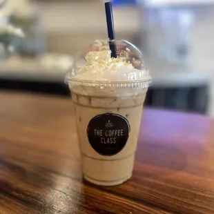 Caramel Cake Batter Latte (Iced) (#)