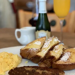 French toast with a mimosa