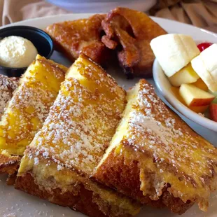 Hawaiian French toast and fried chicken wings