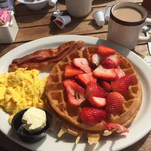 Strawberry waffles