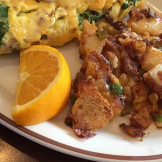 Fresh Spinach & Mushroom Omelette