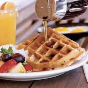 waffles, food