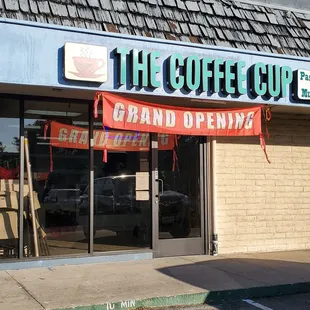 Front of the new shop.