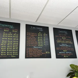 The menu