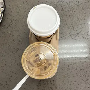 Latte and Vietnamese Iced Coffee