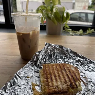 Panini and buckeye latte