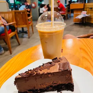 Iced Latte and Chocolate Mousse