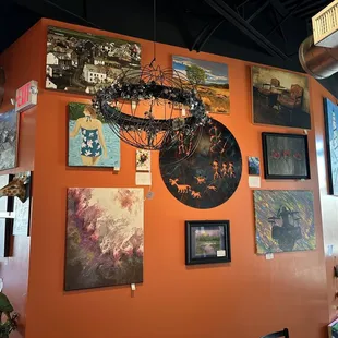 Local art work on display and for sale