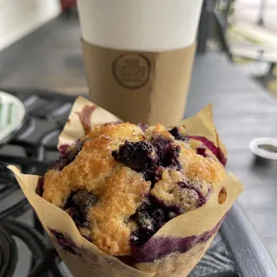 Scrumptious blueberry muffin!